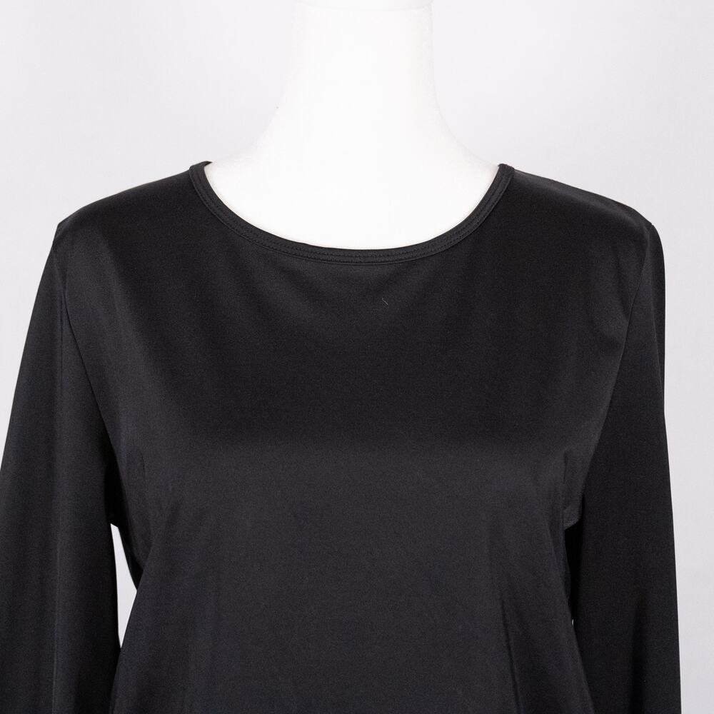 Beyond Yoga Women's Cruz Scalloped Crop Top Size LARGE Black Laser Cut Hem - Picture 3 of 7